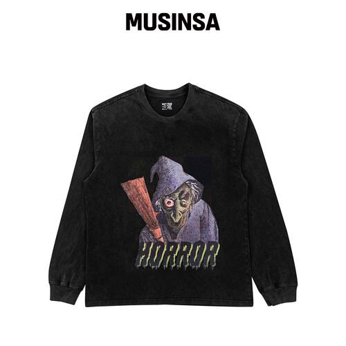 NAVYTEAM HORROR-FFF PIGMENT染色长T恤 MUSINSA韩国直邮官方正品