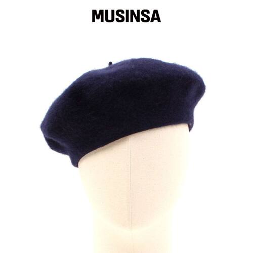 UNIVERSAL CHEMISTRY 羊毛海军蓝贝雷帽 MUSINSA韩国直邮官方正品