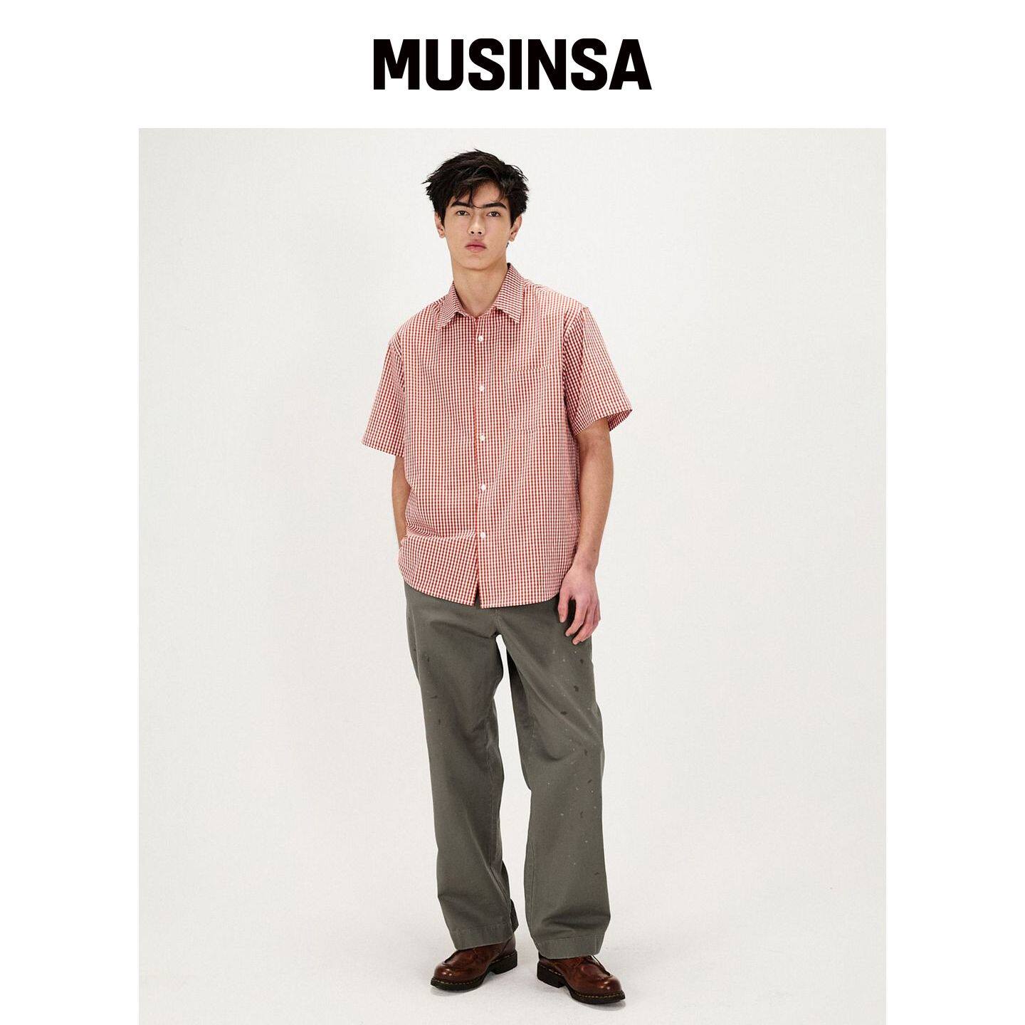SHIRTER ICE COTTON 格子衬衫(红色) MUSINSA韩国官网直邮进口