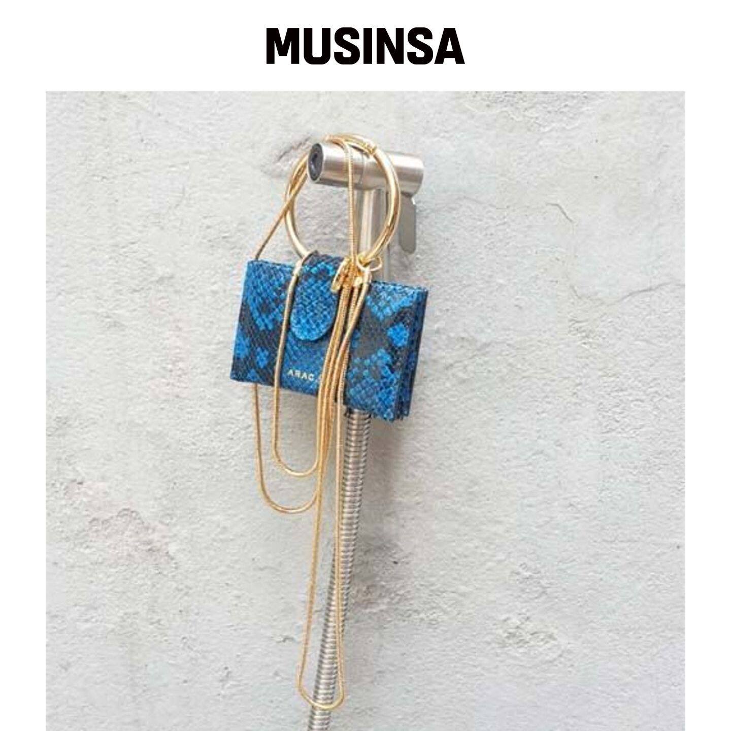 ARAC.9 中号金环迷你斜挎包-蟒纹蓝 MUSINSA韩国官网直邮进口