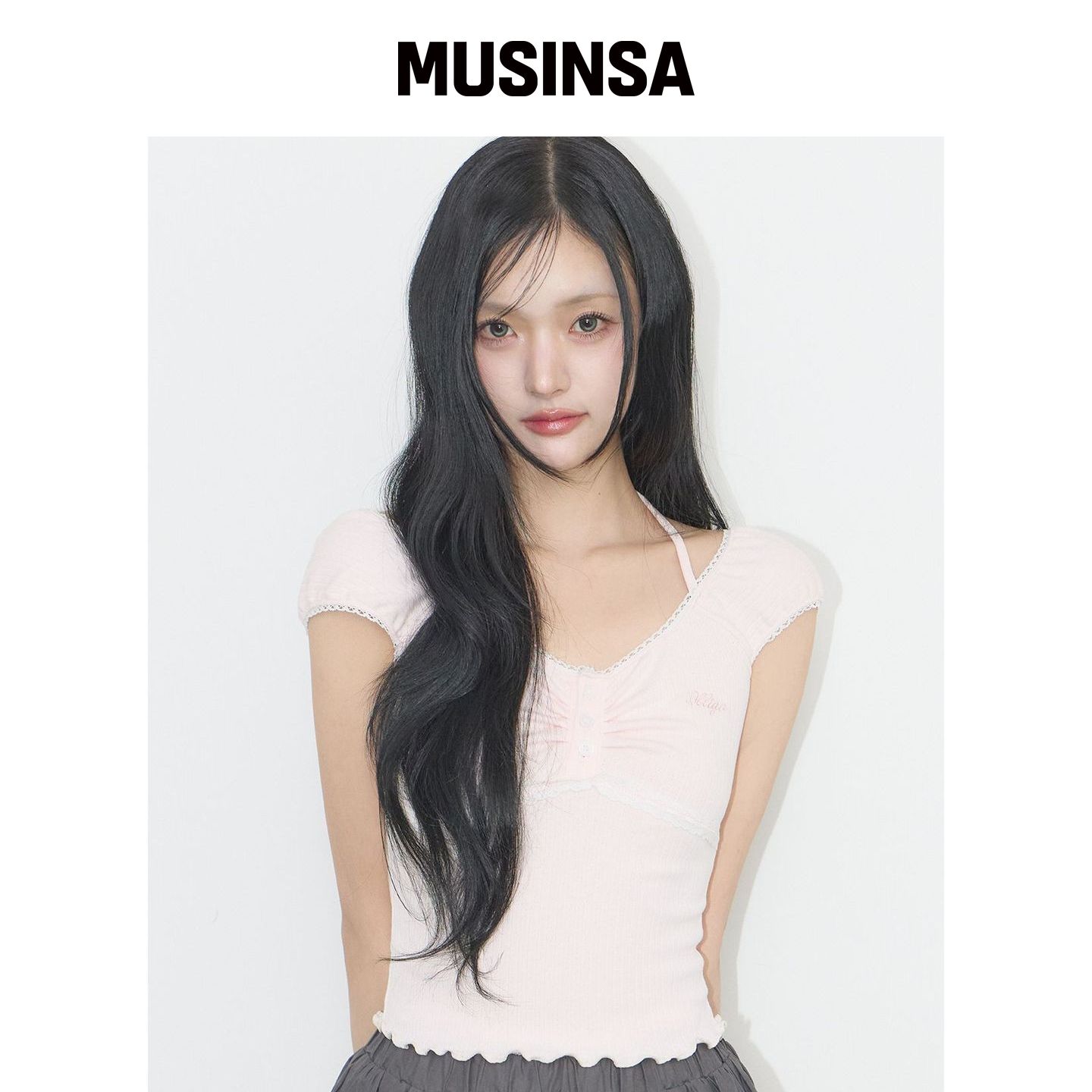 ILLIGO 按钮吊带无袖粉色 MUSINSA韩国直邮官方正品图片