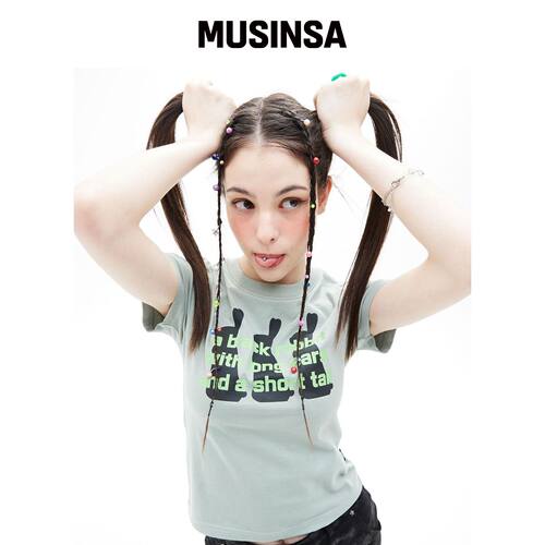 LUVISTRUE VS 3 RABBIT T恤（绿色） MUSINSA韩国官网直邮进口
