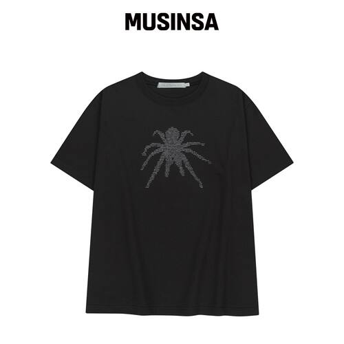 SLOW ACID ASCII 蜘蛛短袖T恤 [黑色] MUSINSA韩国官网直邮进口