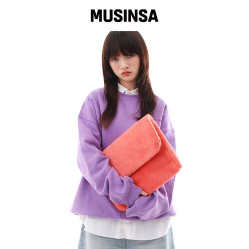 PIECE MAKER MACARON FUR CLUTCH（珊瑚粉）韩国官网直邮进口
