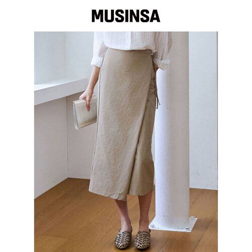 LUSIDA ILLY Draped Wrap Skirt_2 Colors MUSIN韩国官网直邮进口