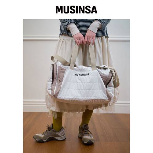 NOCONTENT 292. 巨型旅行袋 _ 象牙白 MUSINSA韩国官网直邮进口