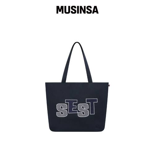 S'EST Patch Shopper Bag 海军蓝 MUSINSA韩国直邮官方正品