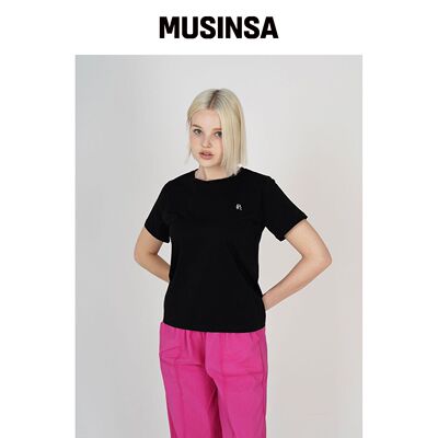 NITINA SIGNATURE 刺绣 T恤 BK韩国官网直邮进口MUSINSA