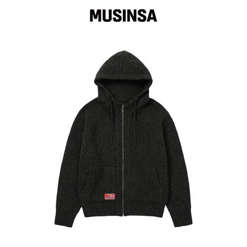 WELLBEING EXPRESS Waffle Knit Zip Up 卡其色韩国官网直邮进口