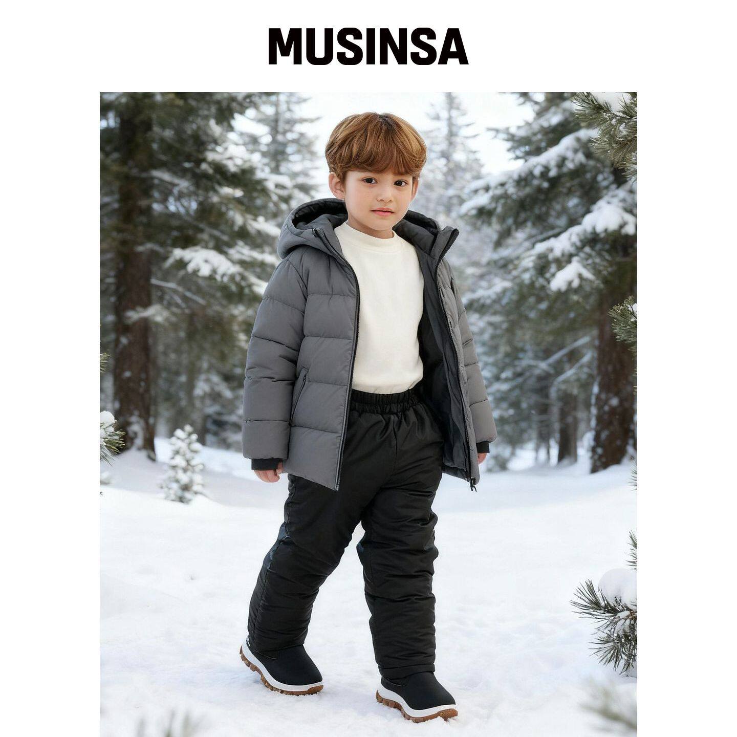 BAY-B 幼儿滑雪服饰呼吸管热裤子黑色 MUSINSA韩国官网直邮进口