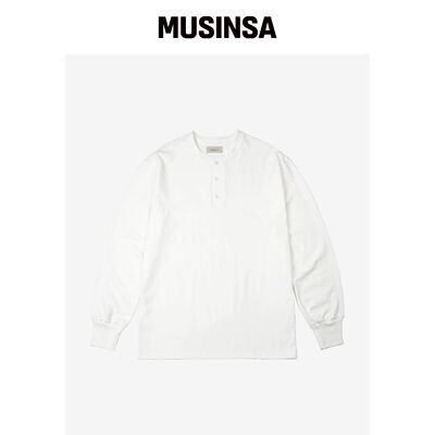 SORTIE 实用型亨利领长袖衫 (白色)韩国官网直邮进口MUSINSA