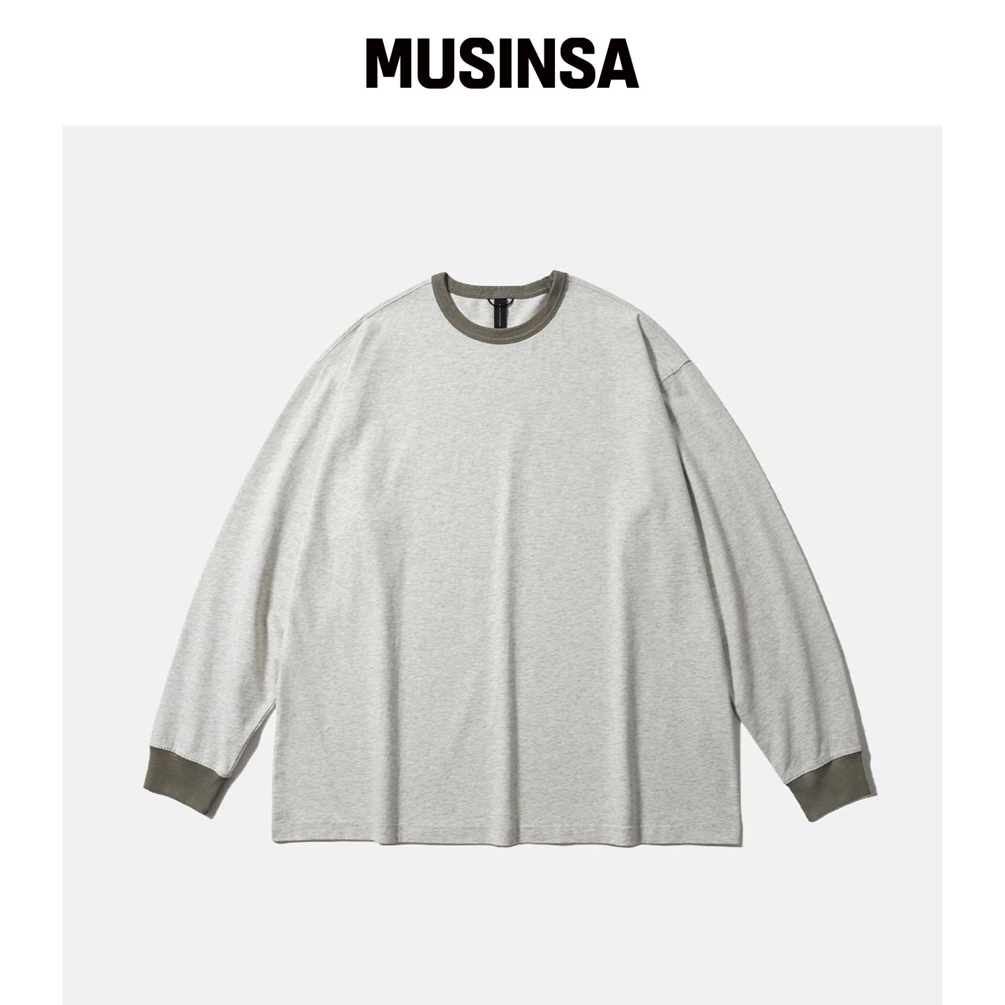 MOIF [AW25] RINGER L/S TEE / 混合燕麦色 MUSI韩国官网直邮进口图片