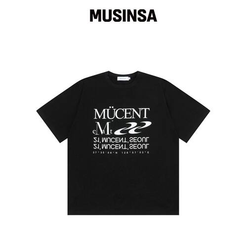 MUCENT 精华 LETTERING 短袖T恤 (5 KOLOR) MUSI韩国官网直邮进口
