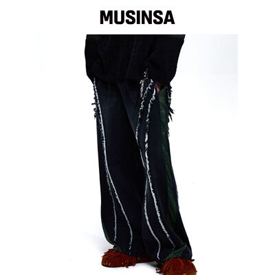 RSSC 黑色宽松牛仔裤 MUSINSA韩国官网直邮进口