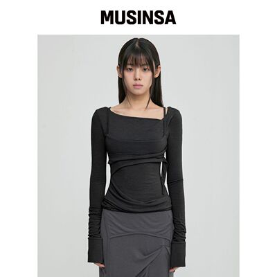 FLAREUP 分层胸衣长袖 (FL-105_Black) MUSINSA韩国直邮官方正品