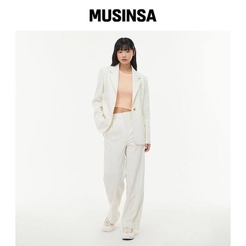 LAP (SET-下装)单褶直筒热裤子 AQ1WP263 MUSINS韩国官网直邮进口