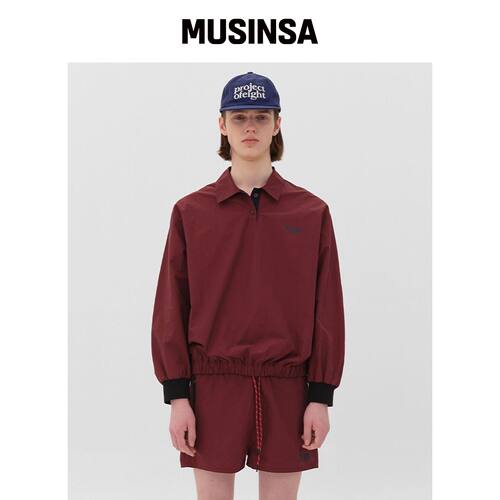 PO8 STORM8 NYLON TOP - WINE韩国官网直邮进口MUSINSA