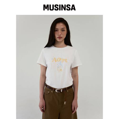 AOPT BUBBLY FIZZ UP T-SHIRT - YELLOW MUSINSA韩国官网直邮进口