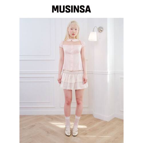 BELLIALEU PARIS 衬衫 粉色 MUSINSA韩国官网直邮进口