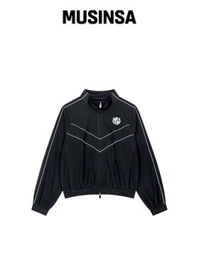 MEA MESH PIPING TRACK JACKET [BLACK]韩国官网直邮进口MUSINSA
