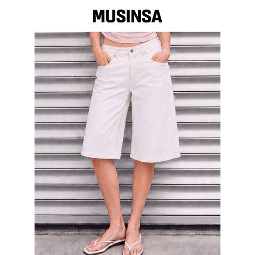 NICK&NICOLE BUTTERFLY DENIM BERMUDA PANTS_IV韩国官网直邮进口