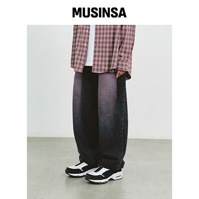 BALLUTE 粉色侧褶牛仔裤韩国官网直邮进口MUSINSA