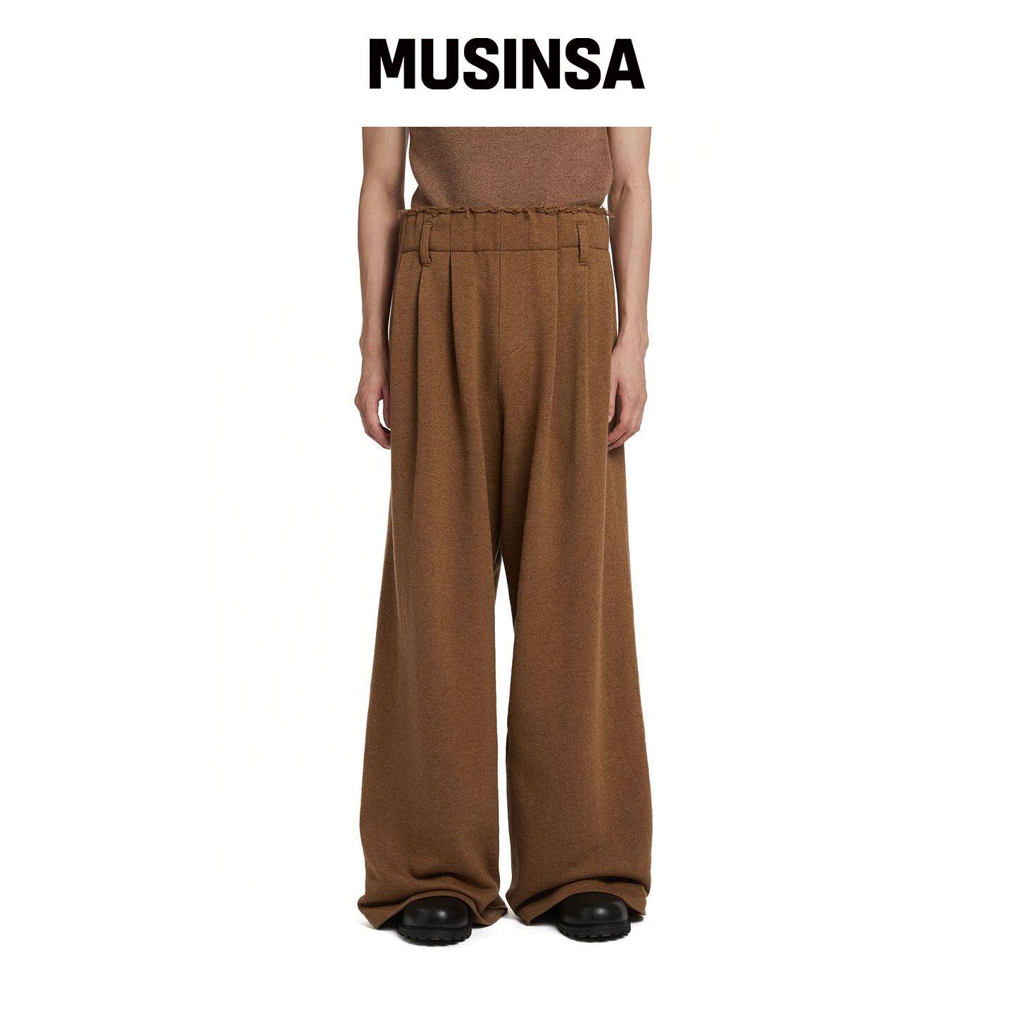 TRUNK PROJECT 破洞休闲裤_棕色 MUSINSA韩国官网直邮进口