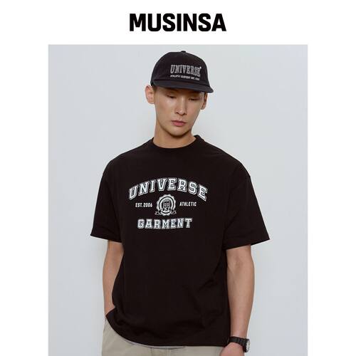 UNIVERSE GARMENT UG SYMBOL LOGO 打印T恤 - 黑韩国官网直邮进口
