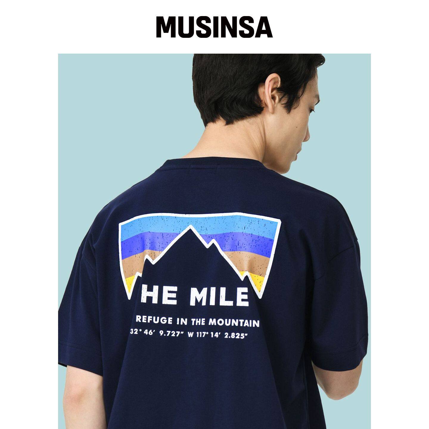 THEMILE 파因山服饰羽绒圆领衫 [海军蓝] MUSINSA韩国官网直邮进口