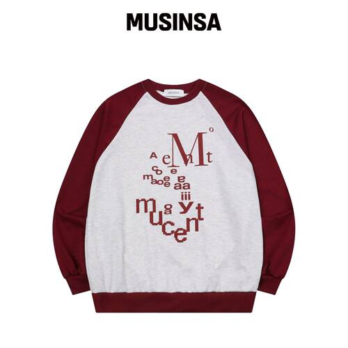 MUCENT MÖBIUS LETTERING 拼色运动衬衫 男女通 韩国官网直邮进口