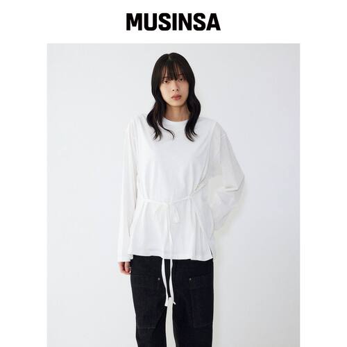 STUDIO TOMBOY LEIUR 裹身长袖T恤_OFF-WHITE 91韩国官网直邮进口