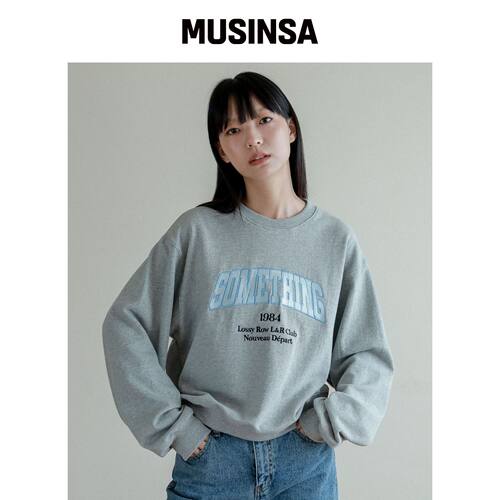 LOSSYROW Lossy Something 灰色卫衣韩国官网直邮进口MUSINSA