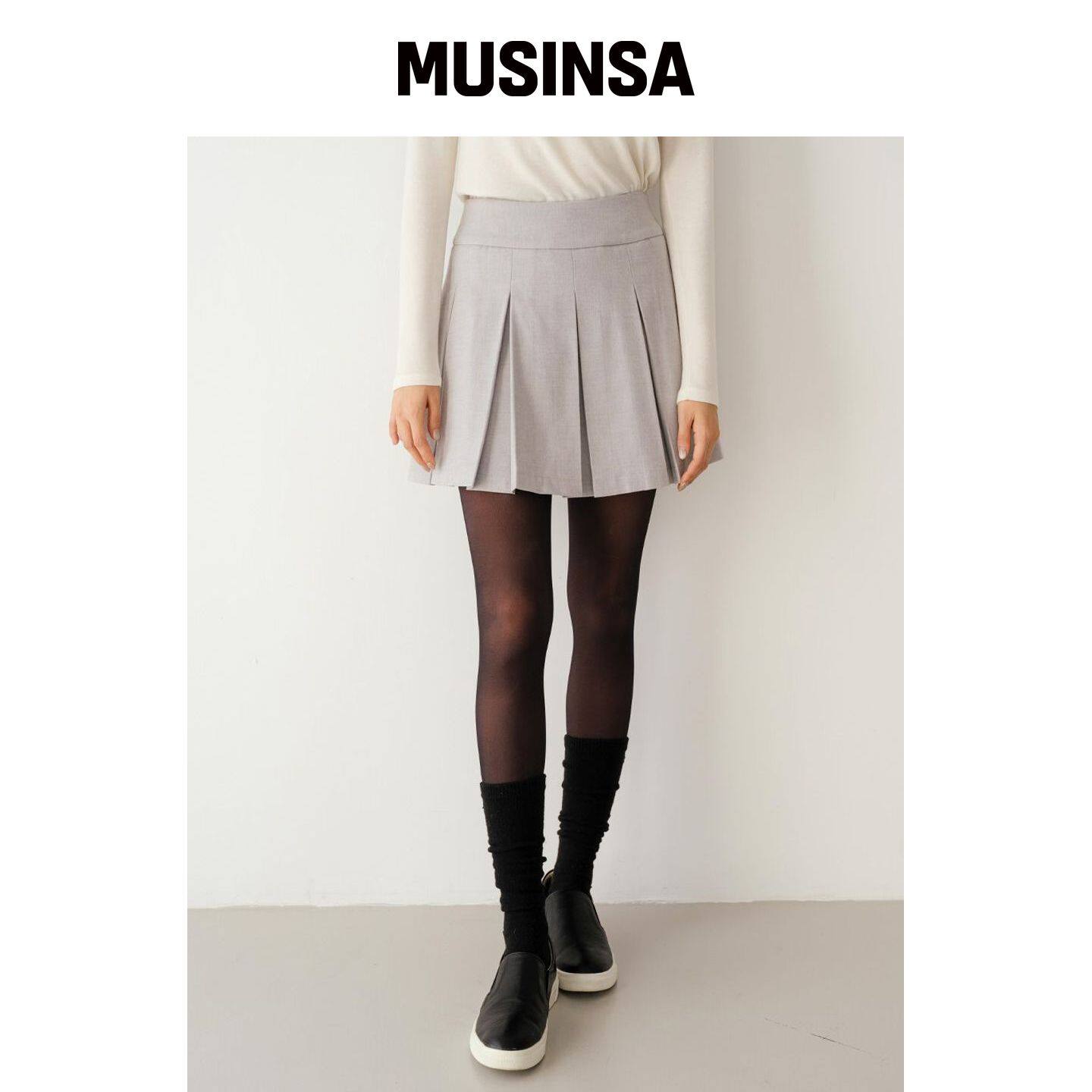 NITINA 羊毛混纺抓绒裙子Ⅱ L/GY MUSINSA韩国官网直邮进口