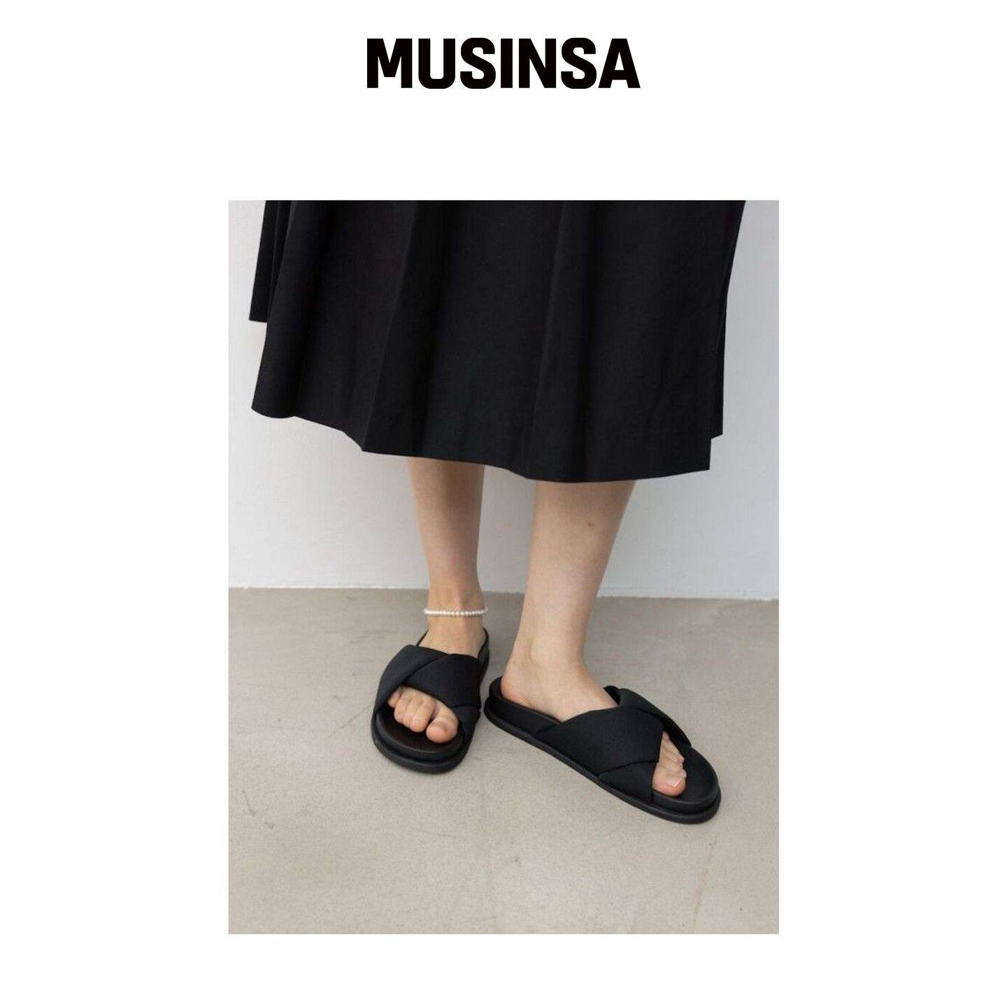 THE APERTURE Haily Slippers 黑色 (TA64K2A015韩国官网直邮进口