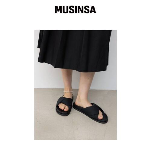 THE APERTURE Haily Slippers 黑色 (TA64K2A015韩国官网直邮进口