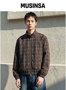 BALLUTE REVERSE LINING CHECK 拉链外套韩国官网直邮进口