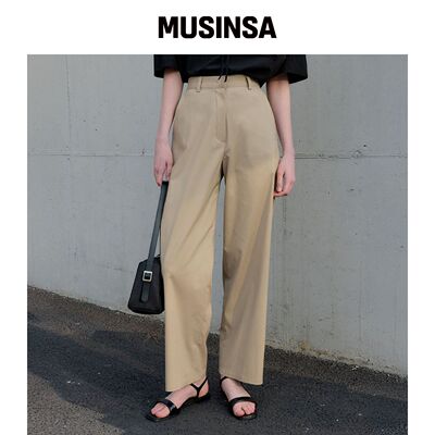 MOMET MOCK 亚麻直筒热裤子 婴儿色 MUSINSA韩国官网直邮进口
