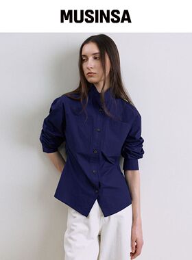 PUBLICKA X WREN STITCH 衬衫 海军蓝韩国官网直邮进口