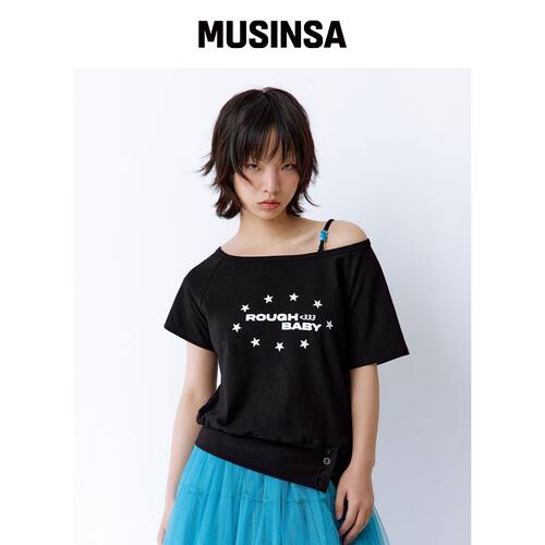 ROUGHNECK 粗犷婴儿披肩上衣 黑色 MUSINSA韩国直邮官方正品
