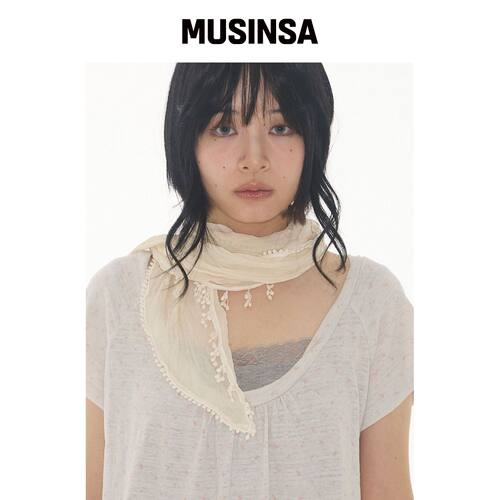 EXPIRED GIRL [5th] 莉莉围巾 奶油色韩国官网直邮进口MUSINSA