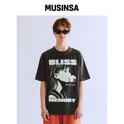 QT8 GARMENTS LB Bliss 色彩水洗T恤（炭灰色）韩国官网直邮进口