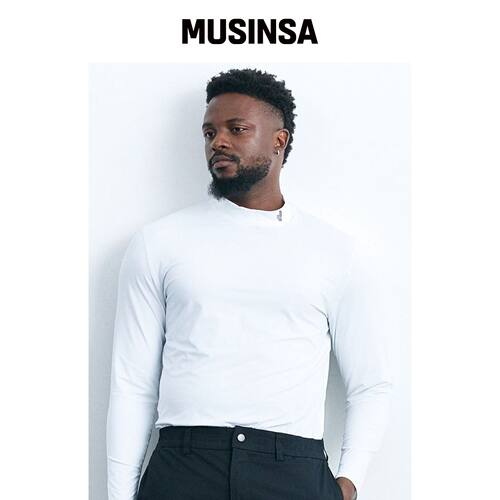 AIRIT Mock Neck LS LEIUR AM1208 WH MUSINSA韩国官网直邮进口