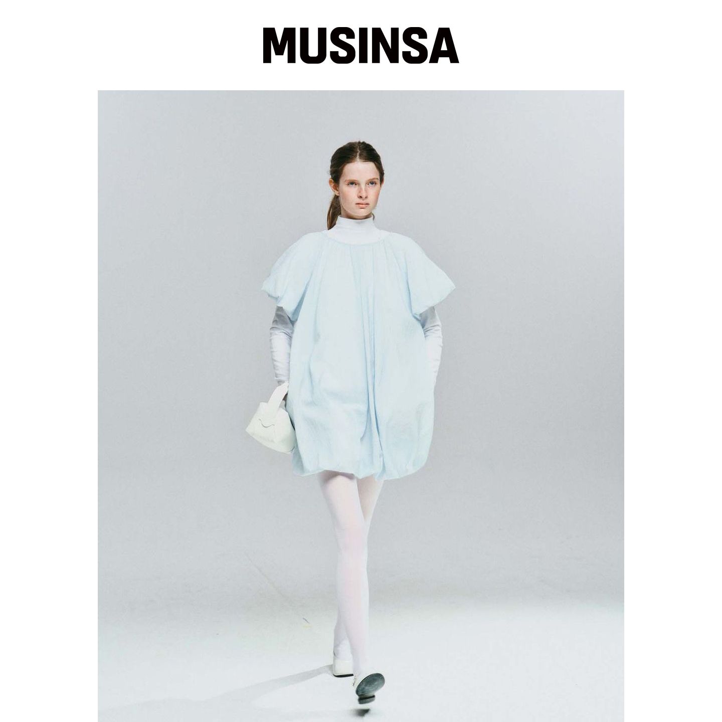 COSMOSS MONO LEATHER HAND BAG (WHITE) MUSINS韩国官网直邮进口图片