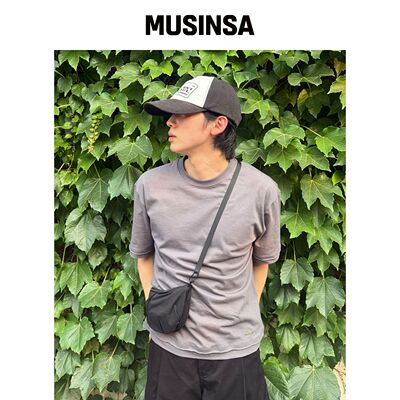 MISEKISEOUL MEN 打褶短袖 CHARCOAL MUSINSA韩国官网直邮进口