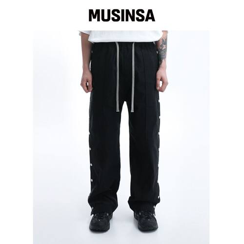 OY N/C 黑色 SNAP 裤子 MUSINSA韩国官网直邮进口
