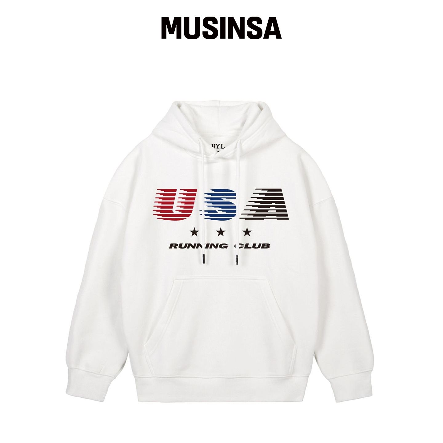 BY.L USA 跑步服饰 连帽卫衣 WHITE MUSINSA韩国直邮官方正品