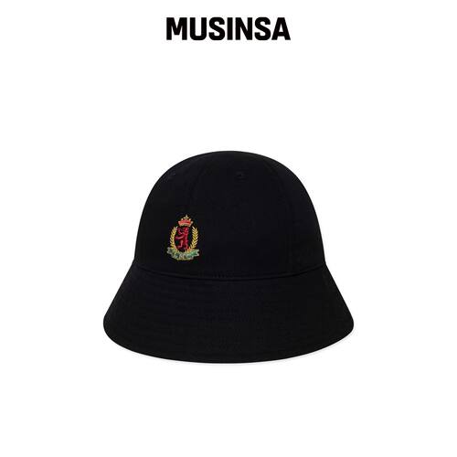 LMC BEAR CREST 圆形桶帽 黑色 MUSINSA韩国官网直邮进口