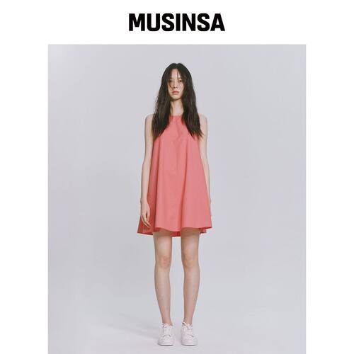 MONOPHOBIA COTTON MINI DRESS 粉色韩国官网直邮进口MUSINSA