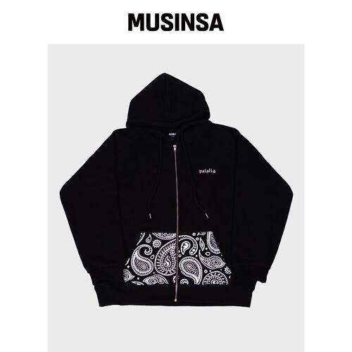 RESPECT 印花拉链连帽卫衣 MUSINSA韩国官网直邮进口