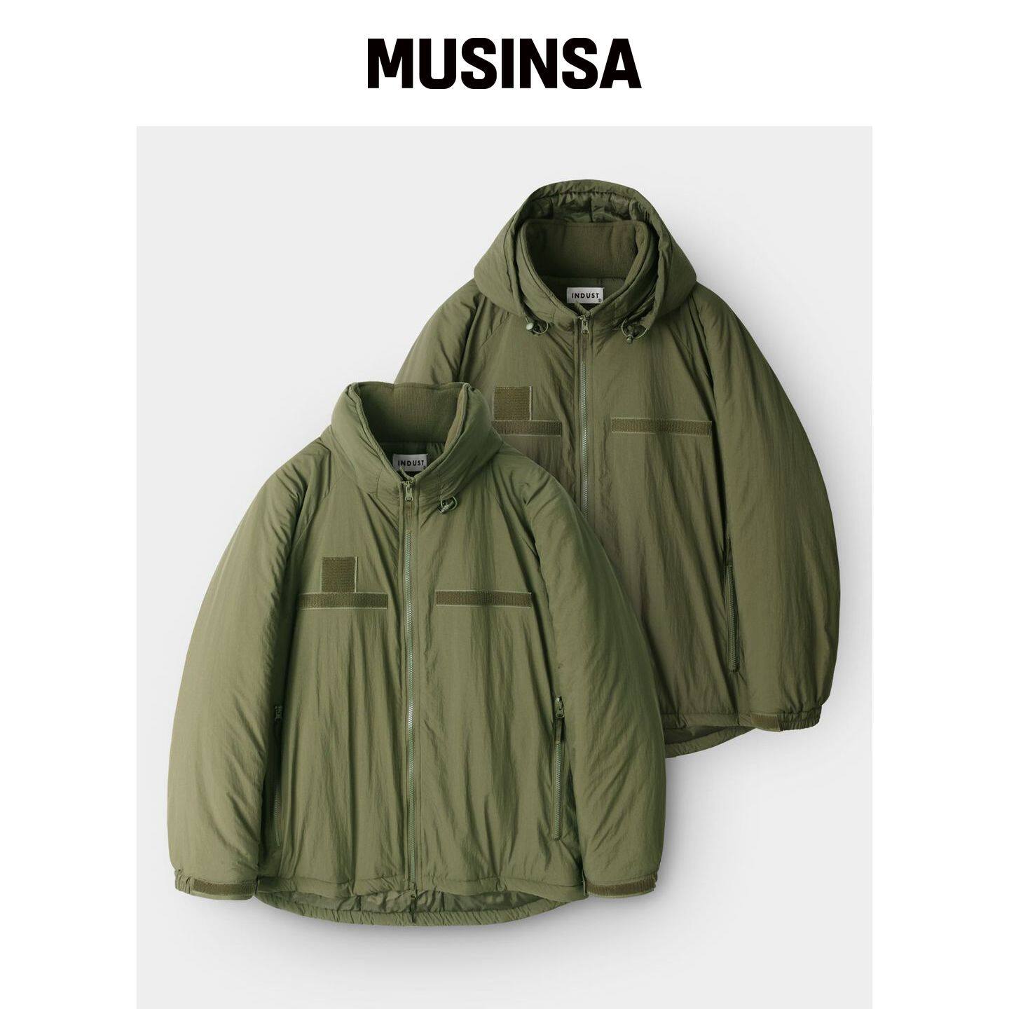 INDUST LEVEL 7 冬季羽绒服外套_卡其色 MUSINSA韩国官网直邮进口
